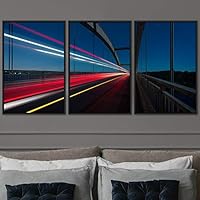 3 Piece Framed Canvas Wall Art Colorful Industrial Lights Canvas Prints Home Artwork Decoration for Living Room,Bedroom - 16
