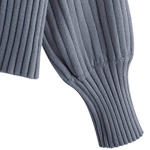ZAFUL-Damen-Locker-Rollkragenpullover-Langarm-Sweater-Pulli-Lose-Bluse-Pullover-Tops