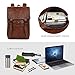 VBG VBIGER Mens PU Leather Backpack Vintage Laptop Backpack School Bookbag