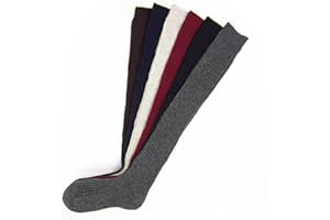 SUPVOX Women Thickened Wool Warm Stockings Over the Knee Socks Grey Winter Thigh High Leg Warmers for