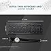 Mpow Wireless Keyboard and Mouse Combo, Ultra-thin Chiclet Keyboard and Mute Mouse, 2.4GHz 26ft Wireless Connection with USB Receiver for PC Desktop Computer Laptop Mac Tablet