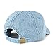 MEG Low Profile Unstructured Denim Garment Washed Baseball Cap (One Size, Light Blue)