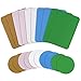 Outuxed 20pcs Iron on Patches Fabric Patches for Clothing Jeans, Iron on Repair Kit 5 Light Colors, 2 Sizes(2