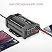 LESHP 400W Power Inverter DC 12V to AC 110V Car Adapter with 4.8A 2 USB Charging Ports