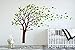LUCKKYY Tree Wall Stickers Tree Wall Decal Forest Mural Tree Blowing in The Wind Tree Wall Decals Wall Sticker Nursery Decals (Brown)