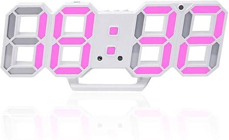 Amazon Co Jp Haolong Led 壁掛け デジタル時計 3d 立体 Wall ウォール Clock リモコン付き Usb電源 アダプタ付き アラーム機能付き 置き時計 壁掛け時計 ホーム キッチン