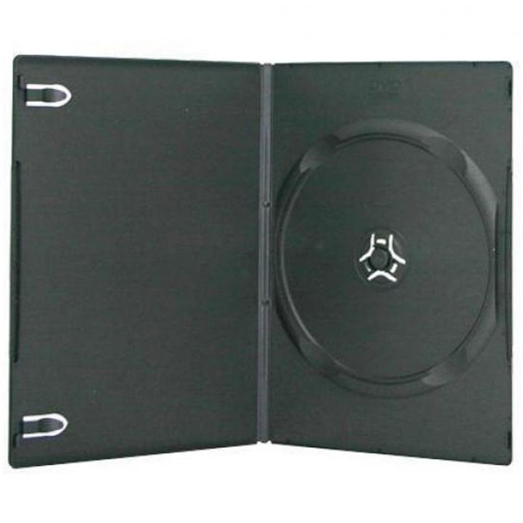 Four Square Media 50 X Single Slimline DVD Black Case 7mm Spine - Pack of 50