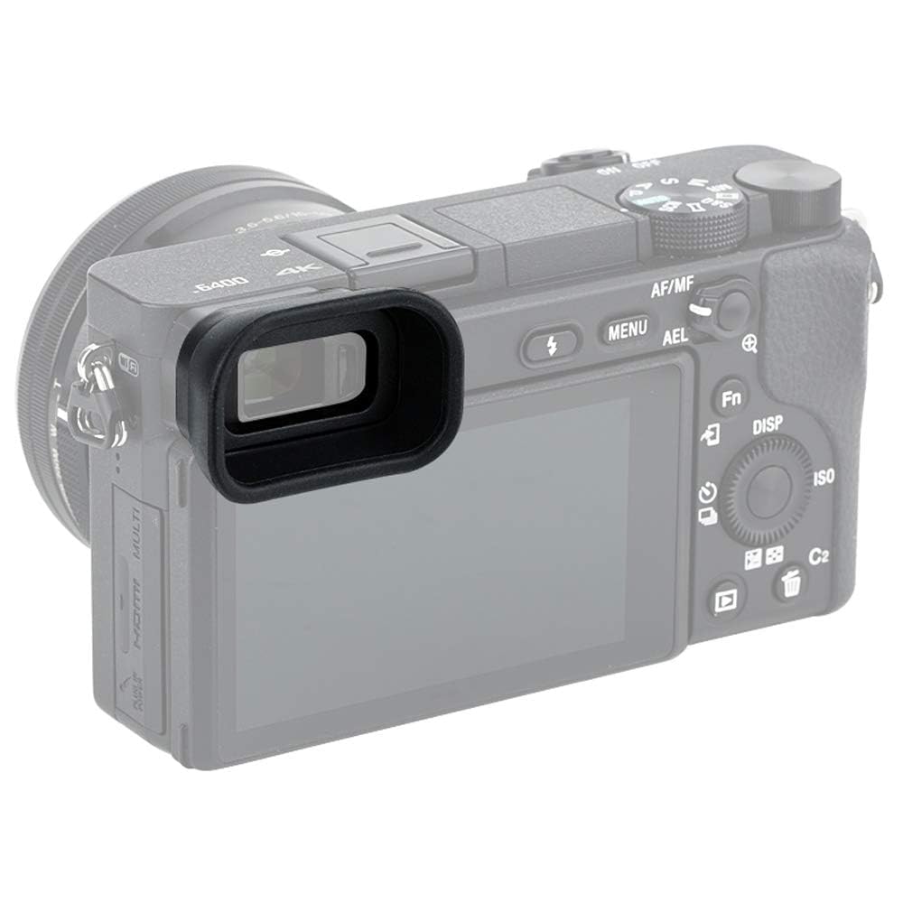 Extended-Type Soft Silicone Eyepiece for Sony Alpha A6600, A6500, A6400 Replaces Sony FDA-EP17 Eye cup