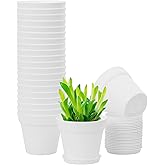 GARDIFE 20 Pack 4 inch Plant pots, planters for Indoor Plants, Flower pots, White