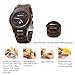 Bewell W065A Lightweight Vintage Wooden Watch Men Quartz Luminous Pointers Wrist Watch (Ebony Wood)