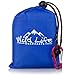 Compact Portable Kanga Pocket Blanket: Packable Outdoor Blankets for Camping - Sand Proof Beach Blanket & Water Resistant Picnic Blanket - Blue Mat With Carabiner Clip Carrying Pouch - 55