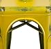 Flash Furniture Commercial Grade Distressed Yellow Metal Indoor-Outdoor Stackable Chair