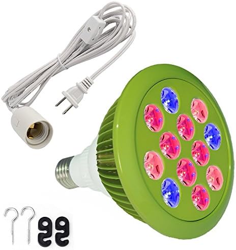 Grow Lights Kit - Includes 12W LED Grow Lights, 12 Feet Hanging Lantern Cord