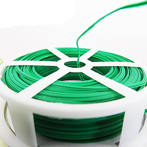 NKTM Twist Tie with Cutter Garden Training 328 Feet Heavy Duty Green Coated Plant (2 Pack)