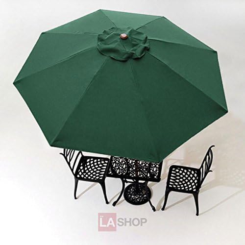 Amazon Com Large 9 Foot 9 Ft Anti Fade Green Polyester 8 Rib Umbrella Top Replacement Canopy Uv Sun Protect Water Resistant For Outdoor Patio Cover Furniture Beach Market Garden Outdoor