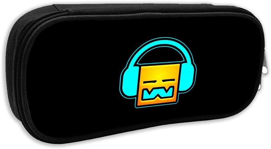 Zhangyanq Geo-met-ry Da-sh Anime Makeup Pouch Durable Students Cool Stationery with Double Zipper for Boys&Girls