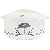 Cello Chef Deluxe Insulated Hot Pot Casserole 3500, White | Spacious 3150ml Capacity Provides Ample Storage and Serving Space for Everyday Family Dining