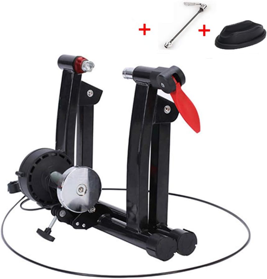FHUILI Indoor Bike Trainer Stand - Magnetic Bicycle Trainer - 6 Levels Variable Resistance Bike Trainer Stand - for 20''/22''/451'' Folding BMX Road Bike