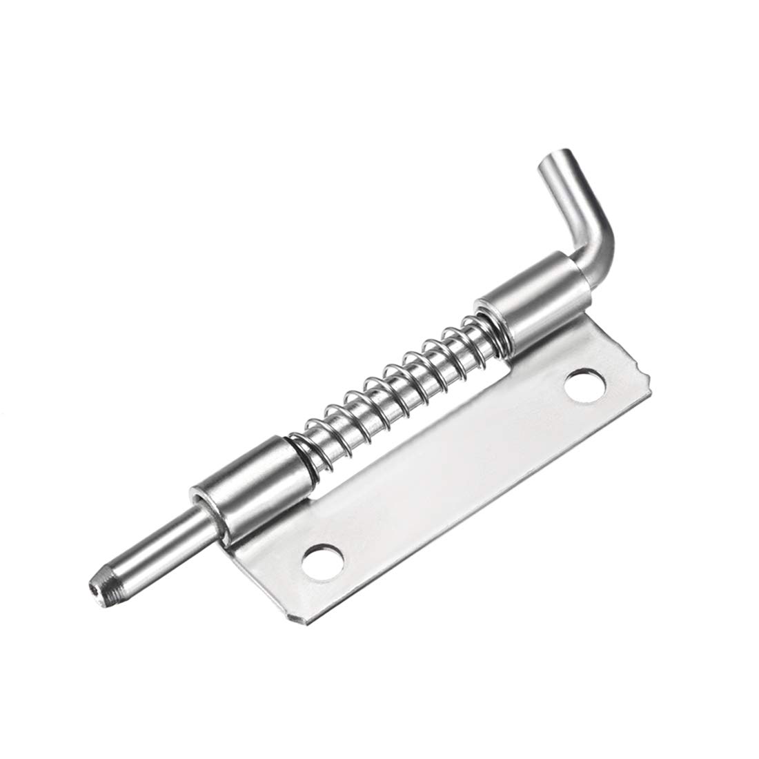 sourcing map 10pcs Carbon Steel Lock Bolt Spring Loaded Pin Latch 90mm Long (Left)