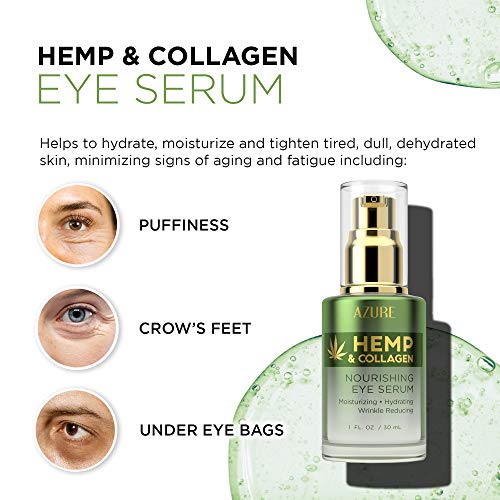 AZURE Hemp & Collagen Nourishing Eye Serum Moisturizing, Firming