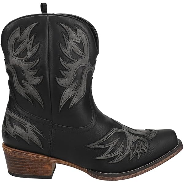 ROPER Women's Riley Shorty Ankle Boots - Snip Toe, Low Heel, Pull-On, Tan Faux Leather
