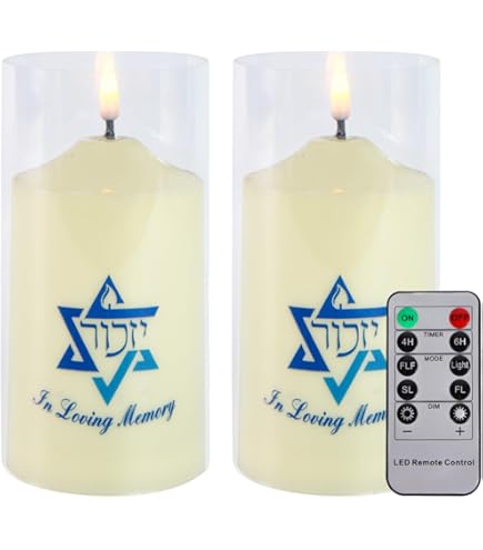 Amazon.com: Zion Judaica Flickering Electronic Yizkor Candle