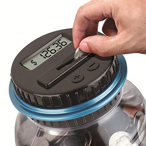 STARmoon Digital Piggy Bank Coin Savings Counter LCD Counting Money Jar Change Bottle (Usd)