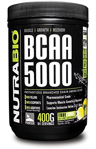 Nutrabio bcaa 5000 powder - 396 grams - lemon lime - 10…