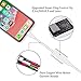 EXECCZO Splitter Adapter Compatible with iPhone X Xs Max Xr 7 8 Plus Ipad Ipad Pro, Dual Adapter for Headphone Jack Audio + Charge + Sync + Music Control Adapter Compatible iOS 12 or Later