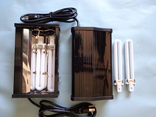 8 Inch 2 X 9 Watt Power Compact Lighthouse Hood with 4 free 50/50 bulbs