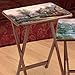 Thomas Kinkade Artistic Wooden Tray Tables by The Bradford Exchange