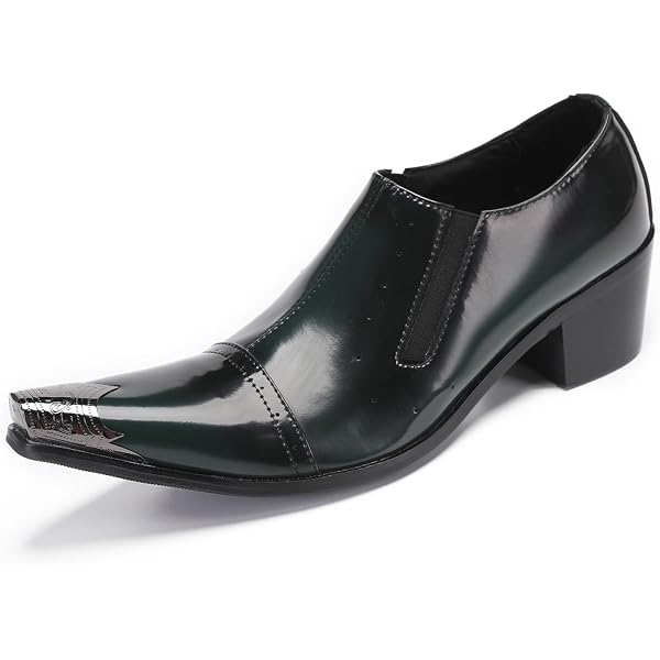 Serdaomani Men’s Black Leather Point Dress Shoes Serdaomani Men main image 4