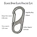 Bytiyar Small Carabiner Clips 1.25 inch (32mm) Metal Snap Hooks with Fixed Eye Spring Gate Keychain Parocord Rope Clasps Accessories, 12 Pcs Silver