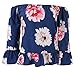 ICOOLTECH Women's Casual Floral Off Shoulder Long Sleeve Chiffon Blouse Top (US 6-8, Floral A)