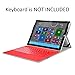 Valkit for Microsoft Surface Pro 3, Surface Pro 4, Surface Pro 5, Surface Pro 6 PU Leather case Folio Case Stand Case Type Cover Skin Compatible with Surface Original Keyboard, Blue