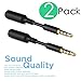 iPowertech 2 Pack Headphone Adapter Headset Audio Jack Extender 3.5mm Male to Female, Stereo Audio Auxiliary Convert Wires/Connector for iPhone 6/6S Plus,iPod/iPad,Samsung,Tablet,Home Car,Speaker