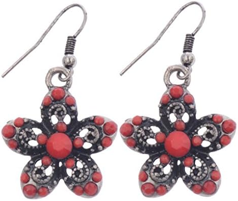 Jew: Vintage Bohemia Boho Hollow Flower Rhinestone Beads Dangle/Hook Earrings Trendy Pendientes Brincos HE043