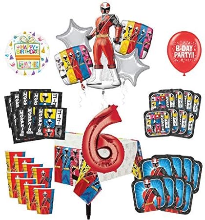 Amazon Com Power Rangers 6th Birthday Party Supplies 8 Guest