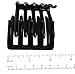 Parcelona French Crab Interlocking Glossy Black Medium 2 1/4