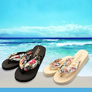 Amazon Co Jp 厚底 軽量 ビーチ サンダル レディース ビーサン 浴衣やアウトドア ハワイアン ｚａｒａ Tストラップサンダル ブラック Sa 39 24 24 5ｃｍ スポーツ アウトドア