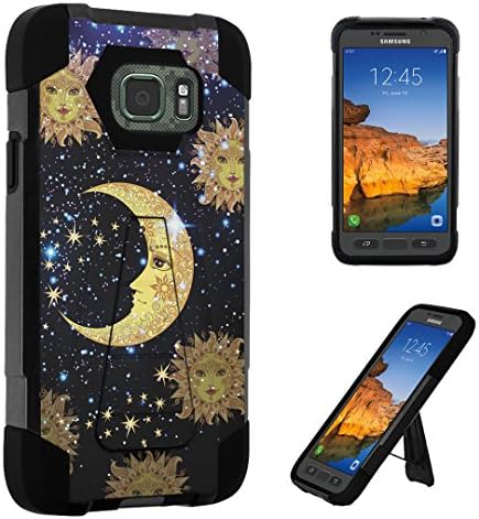 Galaxy S7 Active Case, DuroCase Transforma Kickstand Bumper Case for Samsung Galaxy S7 Active (AT&T, 2016) SM-G891A - (Moon Stars Sun)