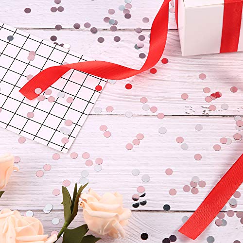 image for TecUnite 3.5 oz Confetti Dots Glitter Confetti Circles 1/4 Inch Metall