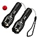 Gosund Flashlight T6 - Portable Ultra Bright Waterproof LED Tactical Flashlight with Adjustable Focus and 5 Light Modes (2 Pack)