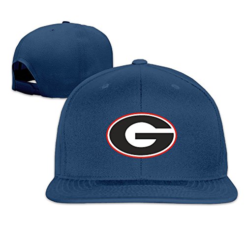 Z-Jane University Of Georgia With UGA Dancing Baseball Hat Hip Hop Cap Adjustable Snapback Flat Bill Navy