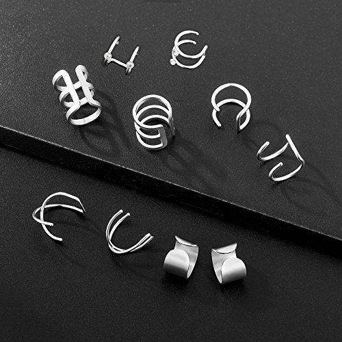 5 Tornito+Stainless+Cartilage+Non+Piercing+Adjustable