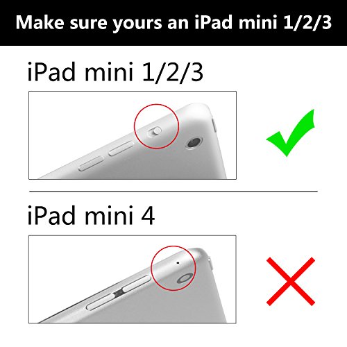 JETech Apple iPad Mini 1/2/3 Case Slim-Fit Folio Cover with Self Stand and Auto Sleep/Wake (Black)