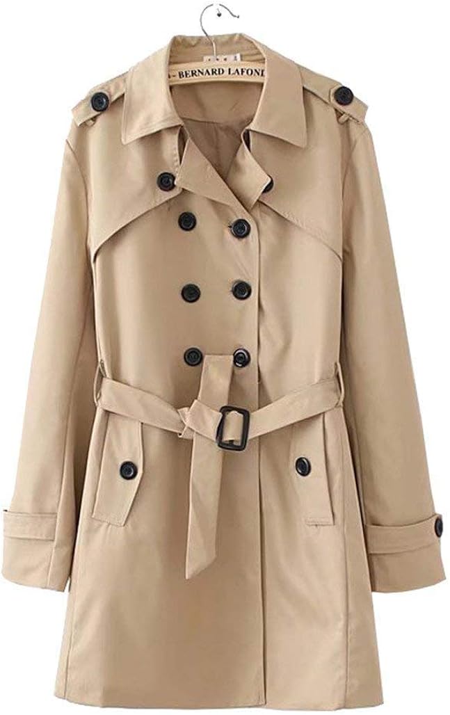 Ladies Trench Coat Spring Autumn Long Parker Classic Clothes Double