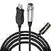 NewBEP USB XLR Microphone Cable,10Ft USB Male to XLR Female Mic Link Converter Cable Studio Audio Cable Connector Cords Adapter for Microphones or Recording Karaoke Sing
