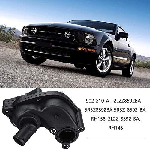 DokFin Thermostat Housing Assembly, Engine Coolant 5R3Z-8592-BA 2L2Z-8592-BA For Ford mustang 2005-2010, For Explore 2002-2010, For Explorer Sport Trac 2001-2005 2007-2010, For Ranger 2004-2011