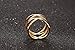 MEALGUET Gold Plated Stainless Steel Double X Criss Cross Statement Ring for Women Stackable Gold-Tone Fashion Party Cocktail Rings Wide Band,Size 8